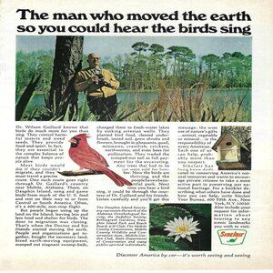 1967 Sinclair Moved Earth Hear The Birds Sing Vintage Magazine Print Ad/Poster